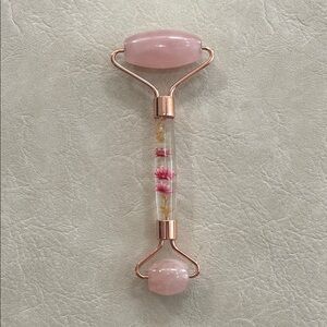 Gua Sha Facial Roller Tool with real Flowers in Handle